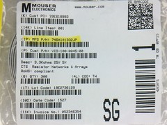 746X101332JP CTS RES ARRAY 8 RES 3.3K OHM 1206 SMD ROHS 50 PIECES