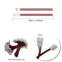 2.54mm pitch 2pin Plug Cable connector XH2.5mm Male Female 26AWG Terminals Wire