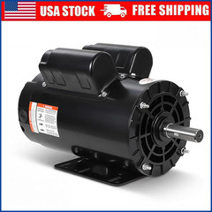 5HP SPL Air Compressor Electric Motor 230V 17.6Amps 3450 RPM 7/8” Keyed Shaft