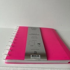 Tul Discbound Notebook Planner Letter Size Hot Pink Poly Cover with 2 Gel Pens