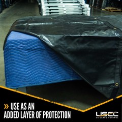 USCC Mega Mover Moving Blankets – 80″ X 72″ – Blue/Light Blue – 4PK