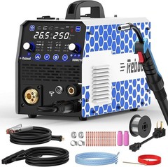 Reboot 250A 8-in-1 MIG/TIG/Stick RBM2500 PRO+500A Holder,120/240V Full Kit .