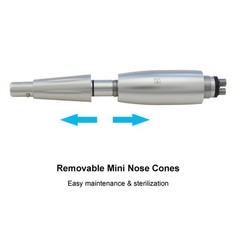 Dental Hygiene Prophy Air Motor Handpiece 3 Nose Cones 4 Holes 360 Degree Swivel
