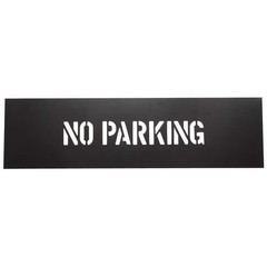 Stencil, Message, No Parking, 2 in Character Height, Not Applicable Font, PVC,
