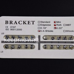 20 Pcs/Set Dental Bracket Braces Mini/Standard Roth/Edgewise/MBT 018/022 Hooks