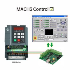 Huanyang VFD 220V 3HP 2.2KW Inverter CNC single phase to 3 phase for Motor