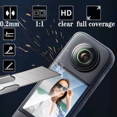 Aluminum Frame Cage & Sticky Lens Guard Set for Insta360 X3 – Anti-Scratch Prote