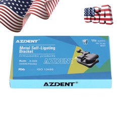AZDENT Dental Ortho Self-Ligating Brackets Braces Roth/MBT.022 Hook 345 Metal