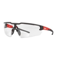 Milwaukee 48-73-2200 Clear +1.00 Bifocal Safety Glasses Magnified Anti-Scratch