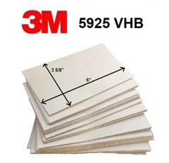 3M 5925 VERY HIGH BOND DOUBLE SIDED PAD 3-5/8″ W x 6″ L x .025″T