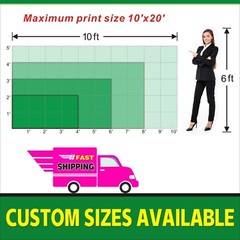 TFEN Custom Personalized Vinyl Banner-Premium 13oz Heavy Duty Semi-Gloss Vinyls