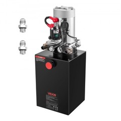 12 Quart Hydraulic Power Unit, Double Acting Dump Trailer Pump, 3200 PSI Max Rel