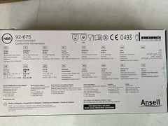 CASE OF 10 BOXES Ansell Nitrile Food Compliant Size S (100 Gloves/box) 92-675