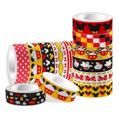 12 Rolls Cartoon Mouse Washi Tape Set – 0.6 Inch x 16.4 Ft Each, Cute Mouse D…