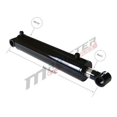 Hydraulic Cylinder Welded Double Acting 4″ Bore 10″ Stroke Cross Tube 4×10 NEW