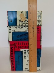 Vintage Porta File Personal Vertical File Box 1970s Red White Blue Ballonoff