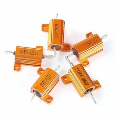 10W Golden Aluminium Load Resistor Wirewound 0.1 ohm to 10K ohm – High Quality