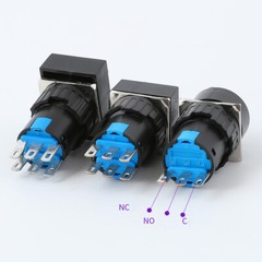 LA16-11X/22X Small 2/3 Gears knob Rotary Switches holding type 16mm 3/6 feet