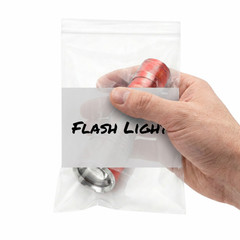 2 Mil Clear Reclosable Poly Bags with White Block Zipper 6″x 9″ Pack of 10000