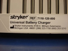 Stryker 7110-120-000 System 7 Universal Battery Charger ONLY