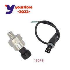 150Psi 1/8 NPT 5V Pressure Transducer or Sender Sensor for Oil Air Water