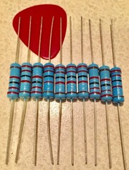 5 PCS 2Watt Metal Film Resistors 2W Resistor 1% YOU CHOOSE THE VALUE