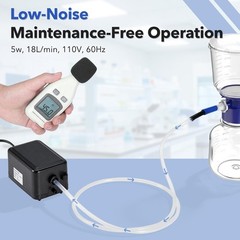 Lab Vacuum Pump + 1000mL Lab Buchner Funnel Filtering vacuum filter flask set