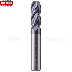 3/8″ 4 Flute Solid Carbide End Mill – .125″ Corner Radius – AlTiN Coated