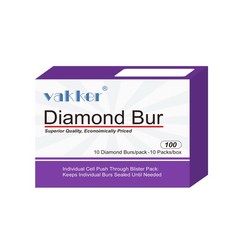10pc Dental 878K-016M Medium Grit Diamond Burs Friction Grip Gingival Curettage