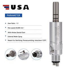 New NSK Style Dental Low Speed Air Motor Handpiece E-type 4 Hole ASkeadnt