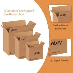 25pcs pack 16″ x 12″ x 8″Shipping Packing corrugated cardboard boxes color logo