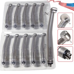 10 ASkeadnt NSK Style Dental High Speed Handpiece Push Button Standard 4 Hole M4