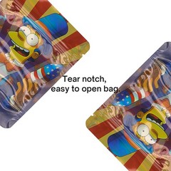 3.5g Mixed 100pcs Mylar Bags Smell Proof Food Storage Pouches Zip Seal Bags
