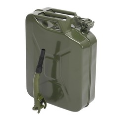 Practical Fuel Can 5 Gal 20 L Green Steel Gasoline Gas Fuel Tank Emergency