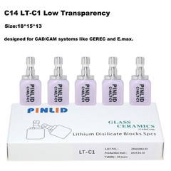 US C14 HT/LT Glass Ceramic Blocks Lithium Disilicate CAD/CAM Cerec Block 5Pcs