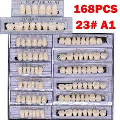 168Pc Dental Acrylic Resin False Teeth 23# Shade A1 Denture Full Upper Lower NEW
