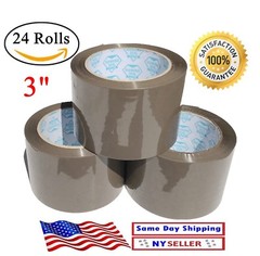 24 Rolls Brown Tan Carton Sealing Packing Tape Shipping 3 Inch 3″x110 yd 330′