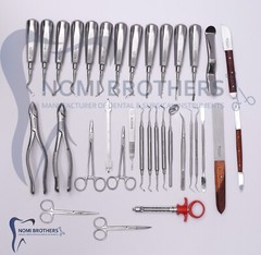 Dental 74 Oral Surgery Extracting Elevators Forceps Instrument Kit Set German G
