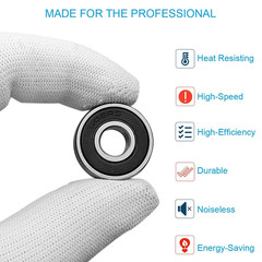20 PCs Ball Bearings 8X22X7Mm Double Rubber Sealed Miniature Deep Groove 608-2RS