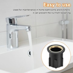 uxcell 1 Pcs 1.18 Inch Faucet Nut Fixed Base, Plastic Fixing inch, Black