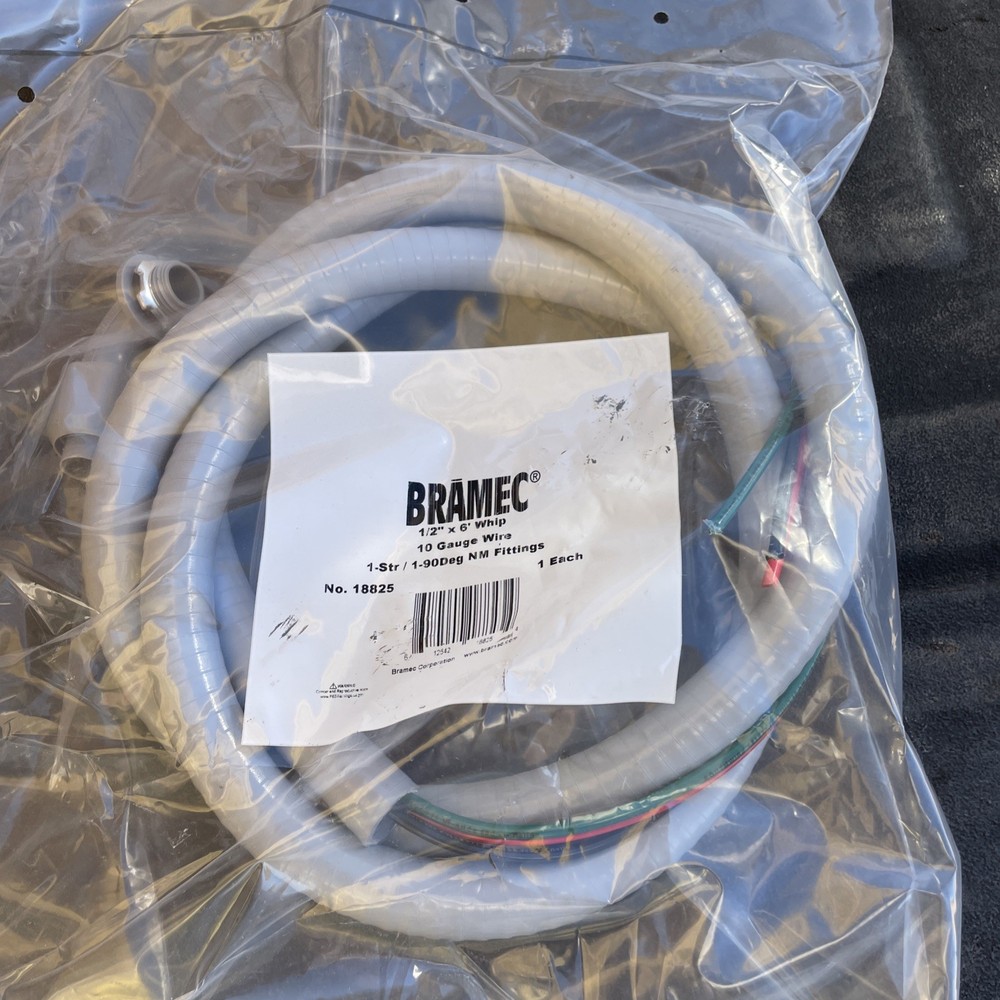 Bramec 6 Ft 1/2 In 10/3 Flexible Air Conditioning Whip Wire Mini Split 28829