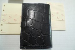 MULBERRY – POCKET BOOK AGENDA – MADE @ UK – BLACK CONGO LEATHER – NEW OLD STOCK