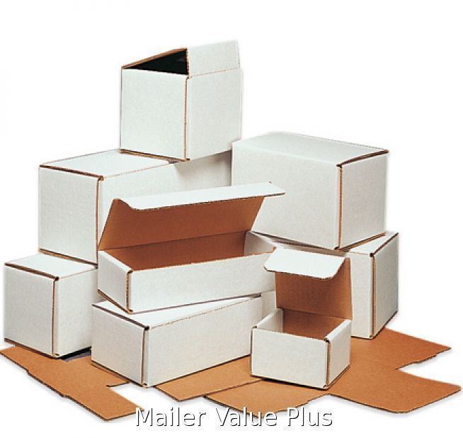 500 – 4 x 3 x 2 White Corrugated Shipping Mailer Packing Box Boxes