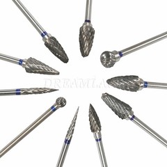 Dental Lab Polishing Drills Tungsten Steel Carbide Bur HP 2.35MM Burs 10 Model
