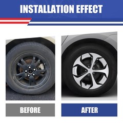 15 Inch Hubcaps for Prius 2010-2015 Alloy Wheel Set of 4 ABS+PC Silver Black