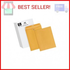 Quality Park 10″ x 13″ Clasp Envelopes, Heavy 32 lb Brown Kraft, Gummed Flap, 10