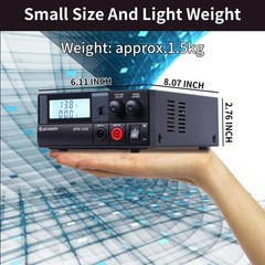 Universal Compact Bench Power Supply- 30 Amp Regulated Home Lab Benchtop AC-t…