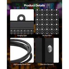 VEVOR 40×16″ LED Sign Scrolling Message Display Board P6 Full Color Programmable