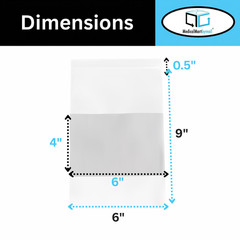 2 Mil Clear Reclosable Poly Bags with White Block Zipper 6″x 9″ Pack of 10000