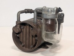 Gast 1022-V120-G272X vacuum pump, Doerr/GE 3/4HP 115/230V, dual glass filters
